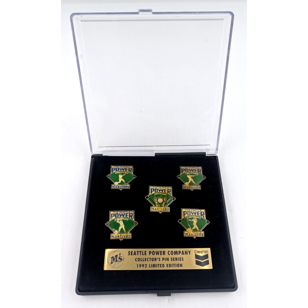 1992 Seattle Power Company Collector's Pin Series Seattle Mariners MLB Lot of 5